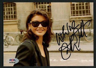 CATHERINE ZETA JONES foto firmata 5x7 a colori AUTO PSA COA