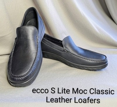 Ecco S Lite Moc Classic Leather Loafers Blue Men's 9- 9.5