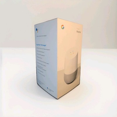 Google Home Smart Lautsprecher Weiß/Grau WLAN Sprachsuche inkl. Netzteil & OVP