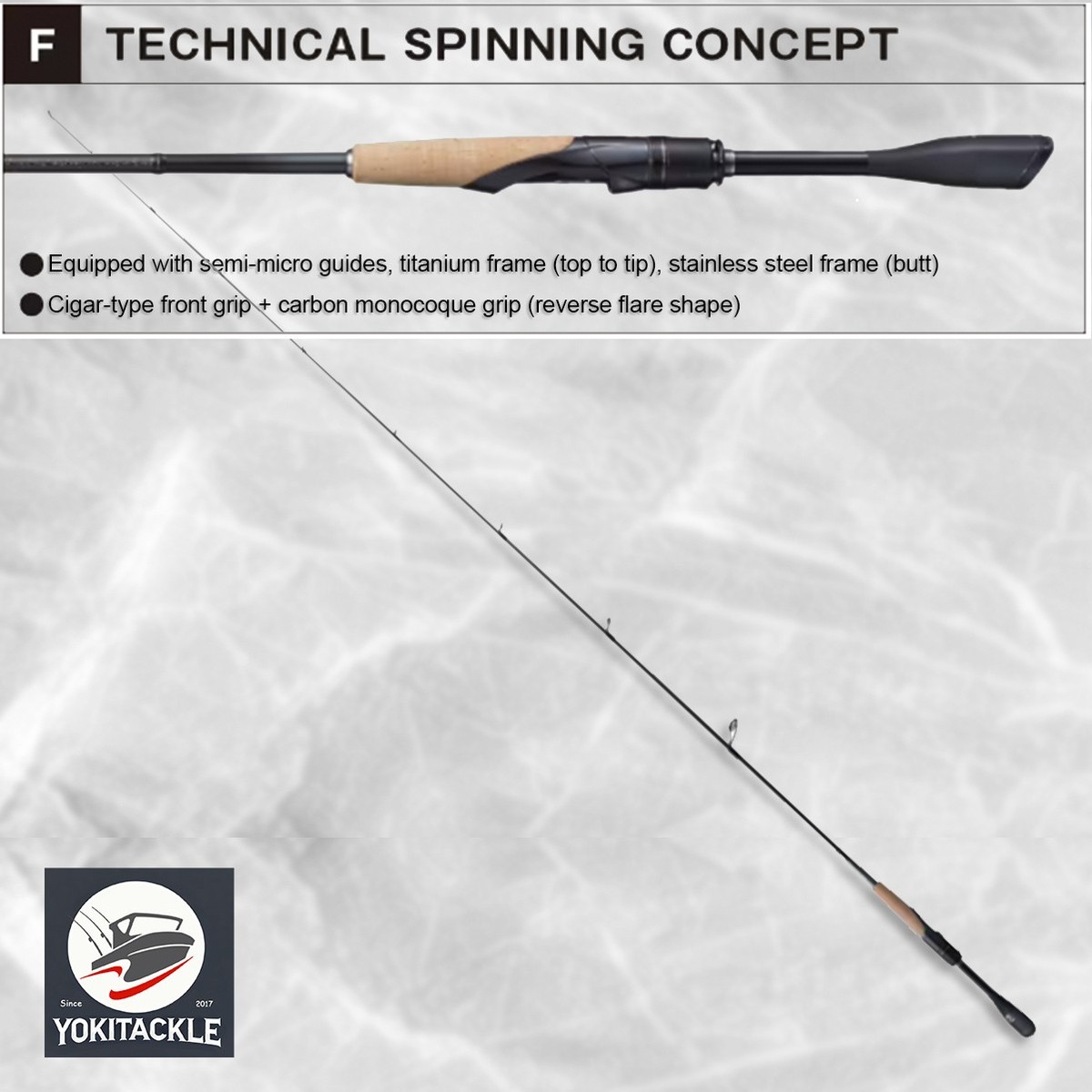 JACKALL/SHIMANO 21 POISON GLORIOUS 264SUL+ One Piece Spinning Rod