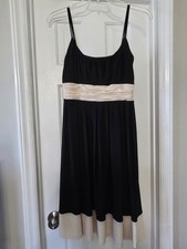 EUC Women's Jones New York  Black & Tan Spaghetti Strap Midi Size 10