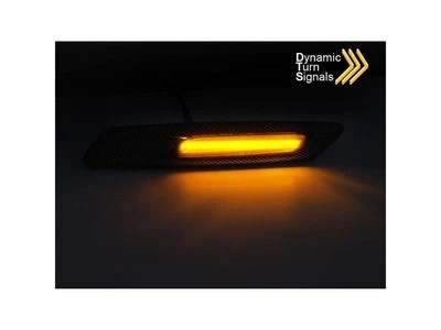 Para BMW 5 F10 F11 2010 2011 2012 2013 dirección lateral carbono humo SEQ LED Foto 2 de 3