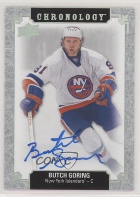 2018-19 Upper Deck Chronology Franchise History Butch Goring #FH-NYI-BG Auto 3vx