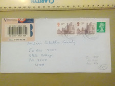 GB Postal History:  Jun 1998 Swiftair VD £3.63 paid to USA