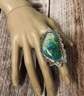 LARGE, Gorgeous, Native American SS Jacob Troncosa, Turquoise Adjustable Ring — photo 2