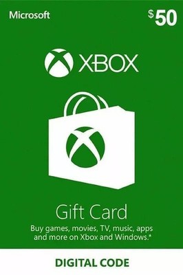 Xbox Live Gift Card 50 Usd - Us Microsoft Xbox Live Keys - United States Gift .