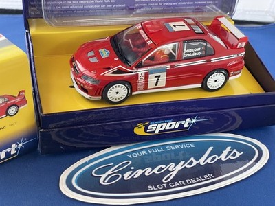 Scalextric C2365A Mitsubishi Lancer Evolution WRC #7 Excellent 1/32 Slot Car.