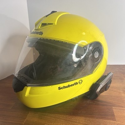 Schuberth C3 Pro Modular Helmet Hi-Viz Yellow Size S 55cm DOT w/ Untested Sena