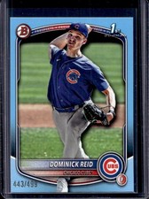 2025 Bowman Draft Dominick Reid Sky Blue Border 1st Prospect #/499 Cubs