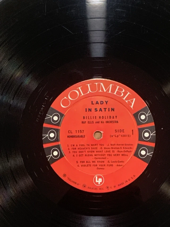 Billie Holiday Lady In Satin Columbia CL1157 Mono 1958 6-Eye VG/VG- LP - Image 3 of 4