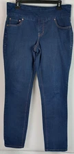 Jag Women's 12 Dark Blue High Rise Skinny Stretch Waist Jeggings Jeans