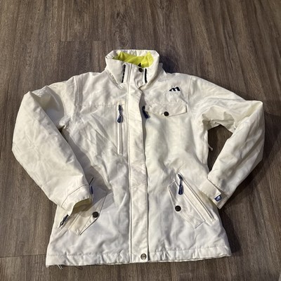 VTG Morrow Women's Hooded Jacket Ski Snowboarding, White, Size  M