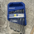 Kobalt 11pc Metric Combination Wrench Set Non-Ratcheting Steel 2884742