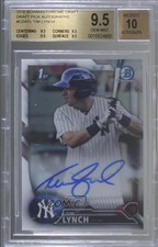 2016 Bowman Draft Chrome Pick Tim Lynch #CDA-TL BGS 9.5 GEM MINT Auto 0a2