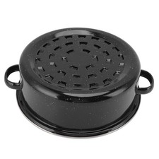 Roasting Pan Speckled Finish Non Stick BBQ Pot Roast Pan W/Lid For Roasted AU