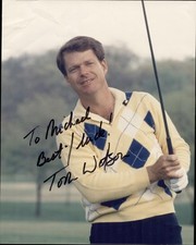 TOM WATSON - AUTOGRAPHED INSCRIBED PHOTOGRAPH