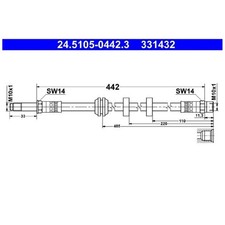 2x Bremsschlauch vorne für Seat Cordoba 6K1 6K5 Ibiza 2 Inca 6K9 | 23954651