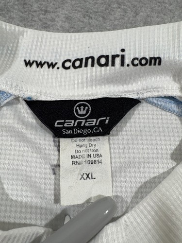 Canari Shirt Herren XXL weiß Richardson Bike Mart Radtrikot Full Zip Stretch - Bild 3 von 4