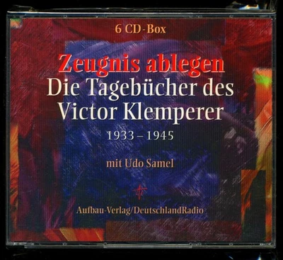 Victor KLEMPERER★ZEUGNIS ABLEGEN•Tagebücher★Hörbuch★Udo SAMEL★6-CD★Aufbau★S. GUT - Bild 1 von 3