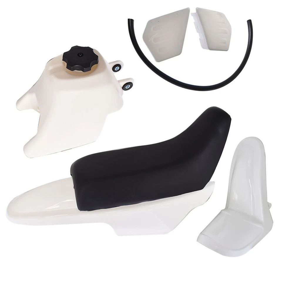 Plastic Fender Body Seat Gas Tank Kit New For Yamaha PW50 PY50 PW 50 50cc White - Image 2 of 4
