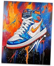 Limitless Jordan Colorful Vibrant Sneaker Unframed Print Poster 14"L x 11"W