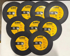 Lot of 9 New DEWALT DW8036 12" x 5/32" x 1" Asphalt Cutting Cut-Off Wheels