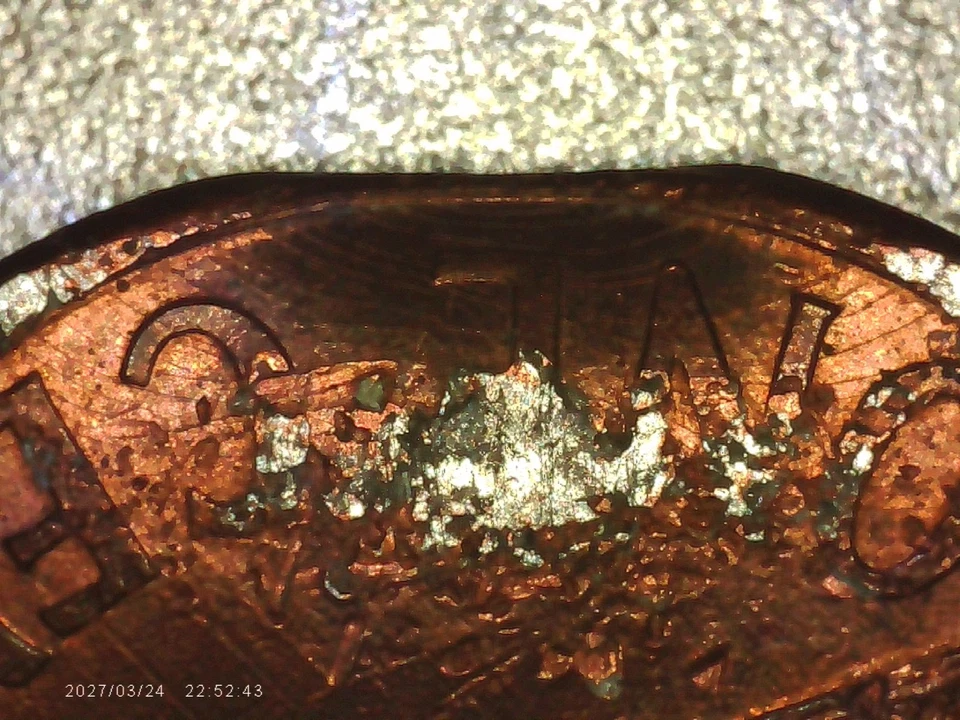 2003 Lincoln Cent with Scarce Fold Over Error, a Variety of Errors,  - Image 2 of 4