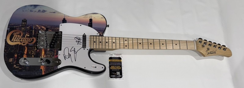CHICAGO SIGNED CUSTOM ELECTRIC GUITAR DANNY SERAPHINE LEE LOUGHNANE JSA COA