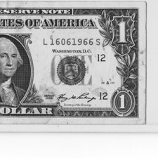 $1 BIRTHDAY NOTE "16061966"; JUNE 16, 1966