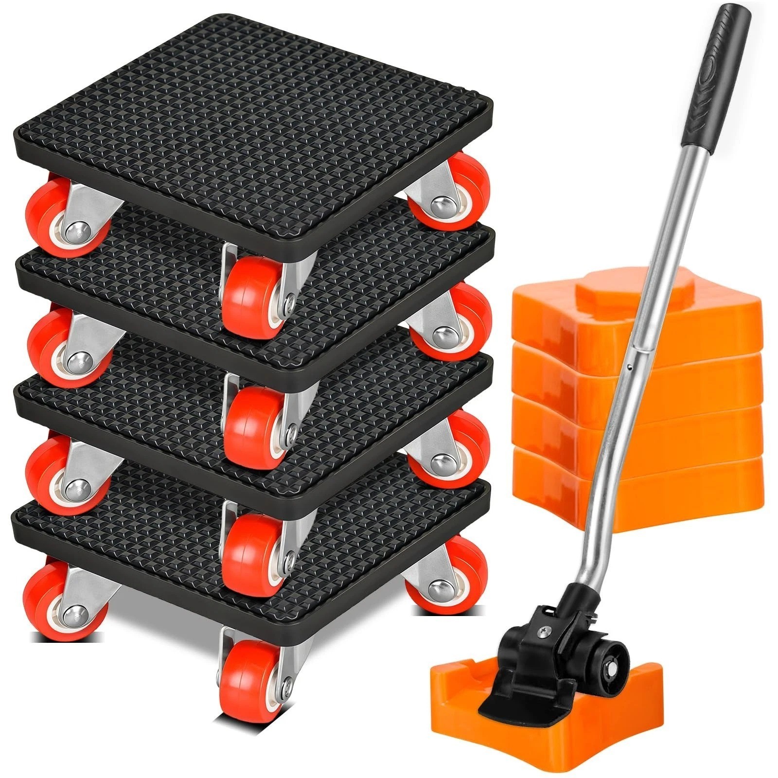 Kit de déplacement meuble 9 pièces roulettes charges lourdes lève-meuble acier