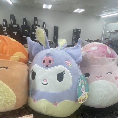 Squishmallows Purple & Yellow Bunny Plush, Washable, Easter, Medium 14-24in