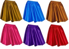 Women Basic Versatile Satin Skirts Flared Casual Mini Skater Tennis Pencil Skirt