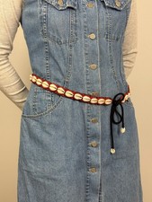 Vintage Tribal Beaded Cowrie Shell Belt