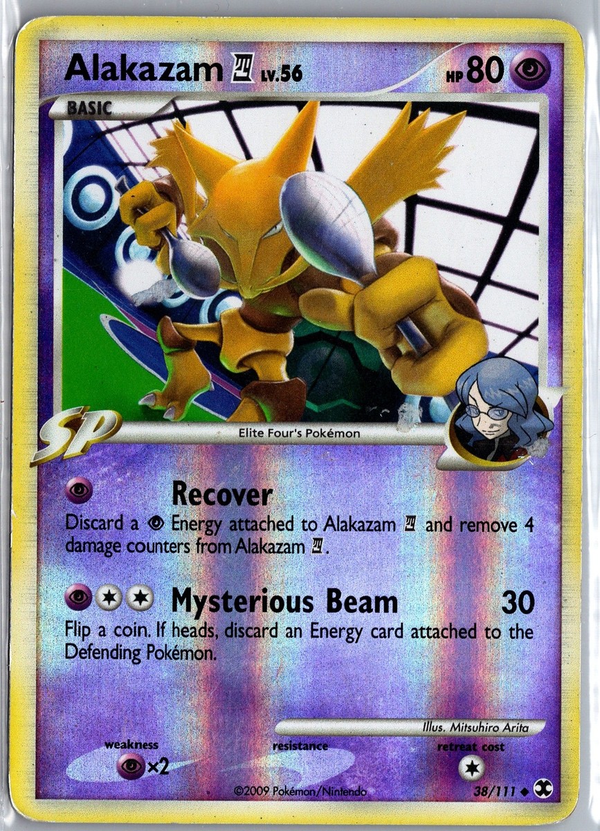 Alakazam SP 38/111 Pokemon Card Rising Rivals Reverse Holo Psychic
