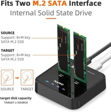 MAIWO SATA M.2 SSD Duplicator, SATA M.2 to Type C Hard Drive Docking Station