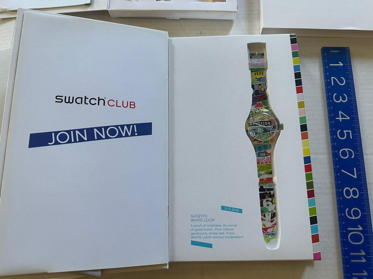 Swatch S/S Club Special Box Set White Loop New Gent 2014 Watch 
