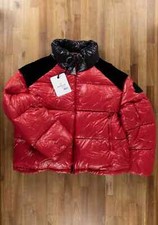 Moncler Choulle Red & Black Puffer Down Jacket Coat Size Xl / 4 Authentic Nwt