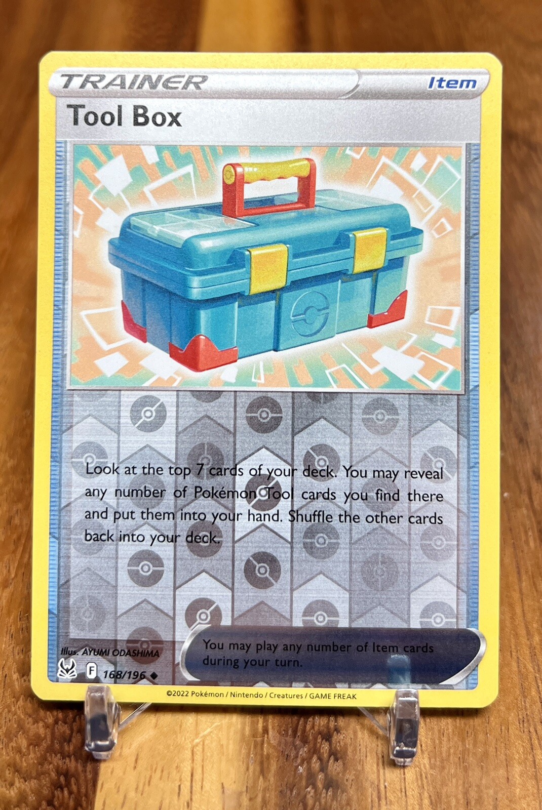Tool Box 168/196 Reverse Holo Lost Origin Trainer Item Pokemon Card NM