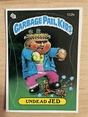 garbage pail kids -undead jed #112b-die-cut Error- Rare Cuts- no copyright