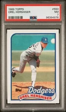 1989 TOPPS #550 OREL HERSHISER PSA 7