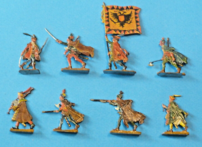 61 Figurines En étain Plat - Lansquenets Allemands - Peinture Amateur