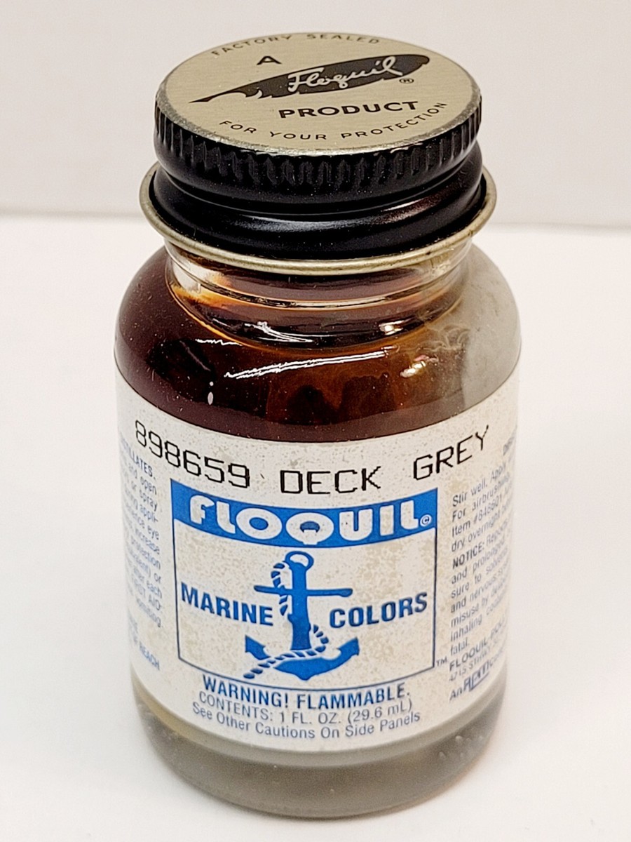 FLOQUIL MARINE COLORS MODEL PAINT #898659 1oz DECK GREY BRAND NEW 