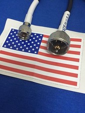 20" PL-259 MALE TO MINI UHF MALE RG58 Jumper pigtail cable MADE IN USA
