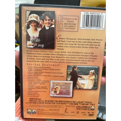 Sense and Sensibility DVD Movie Kate Winslet Emma Thompson Hugh