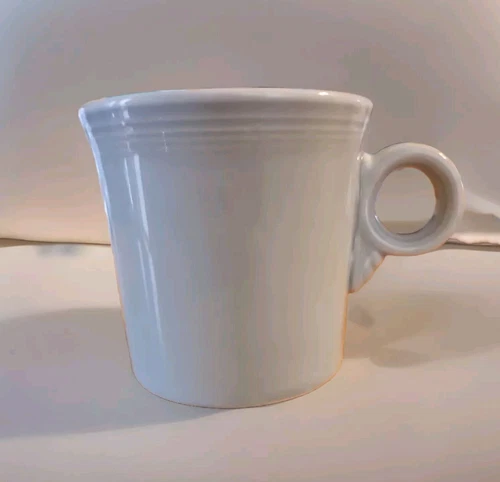 Fiesta Fiestaware Light Gray Mug Coffee Mug Cup Ring Handle Homer Laughlin 8 oz