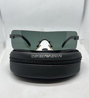 Emporio Armani 632-S 020 ~ Black Rimless Wrap Shield Emporio Armani 632-S 020 ~ Black Rimless Wrap Shield