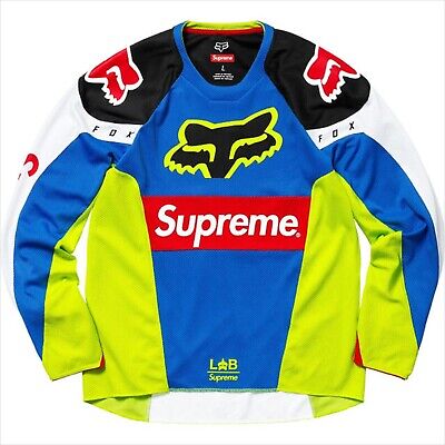 Supreme x Fox Racing Moto Jersey Top Multi color 2018SS USED Size M | eBay