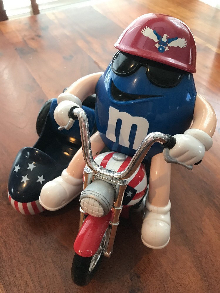 M&M's FREEDOM RIDER MOTORCYCLE Candy Dispenser Vintage (CN