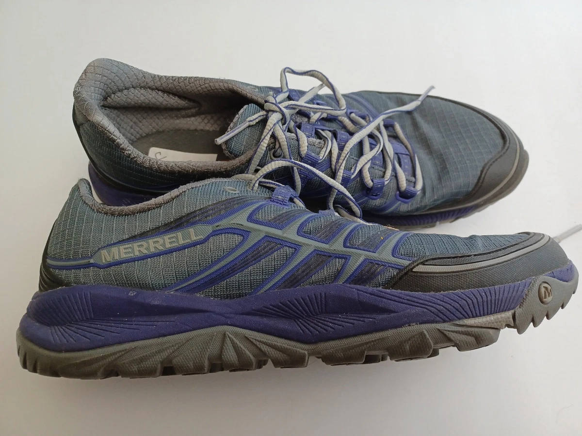 Merrell All Out Rush Trail Running Shoes Dark Slate/Blue Size 9 EUC | eBay