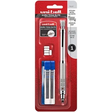 Uni-ball Kuru Toga Elite 70137 Mechanical Pencil Stater Kit 0.5mm Silver Barrel